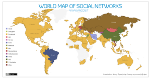 world map of social networks